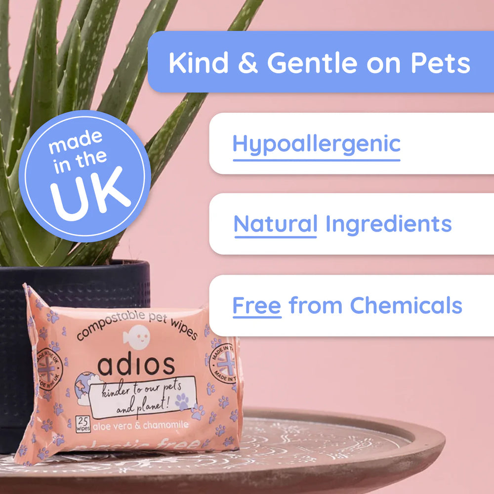Adios Compostable Pet Wipes